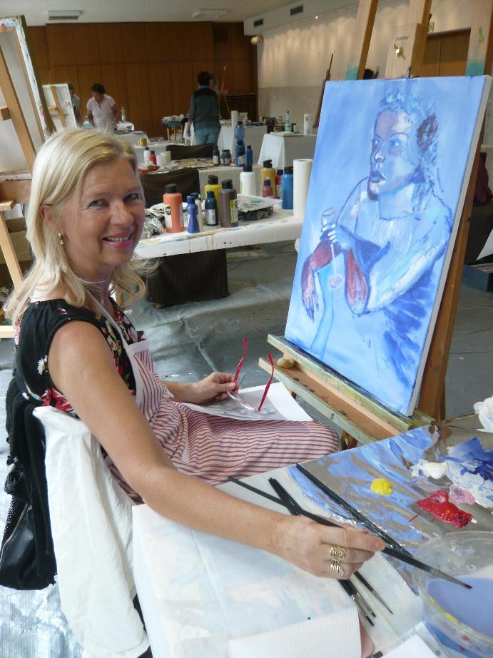 Ulrike an der Staffelei